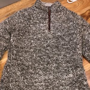 fuzzy half zip up